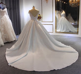 Elegant Ball Gown Ivory Wedding Dresses Off the Shoulder Lace Bridal Wear MyChicDress
